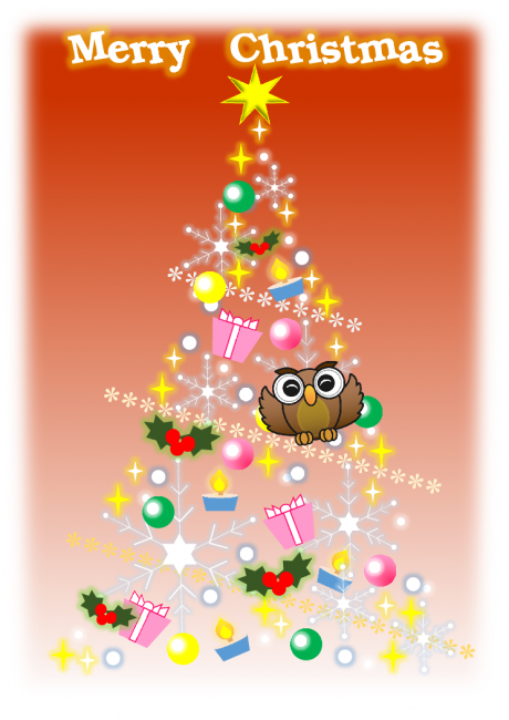 聖なるツリー赤